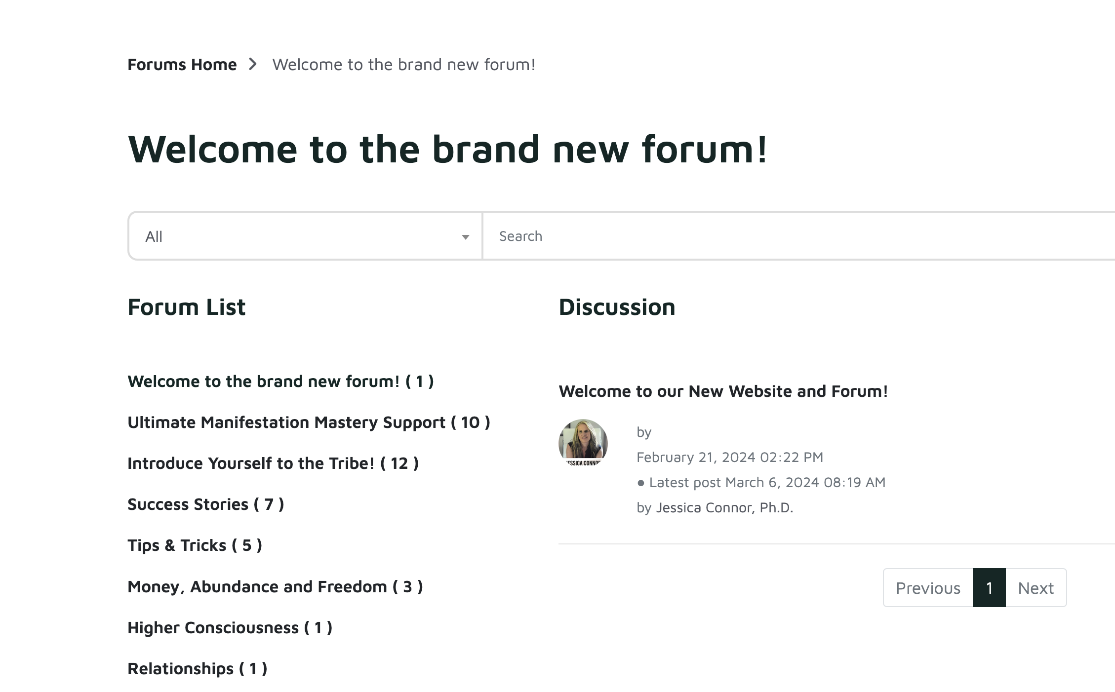 membership website forum